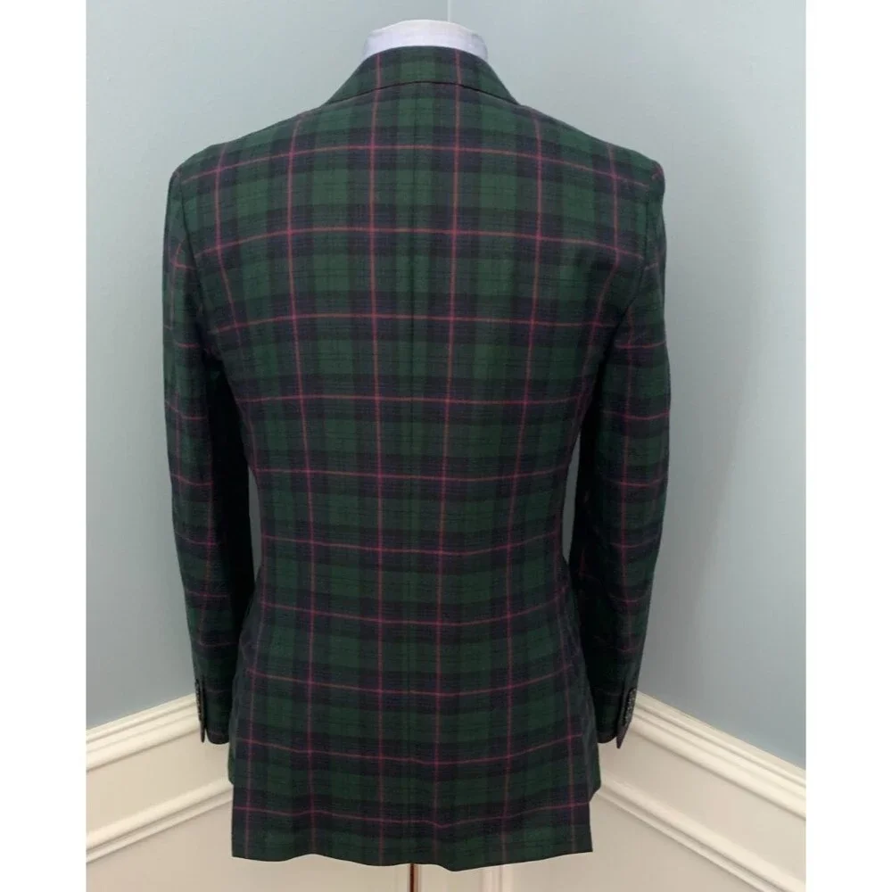 J Crew Blazer Mens 38R Tartan Plaid Moon Ludlow Slim-Fit Preppy Jacket Sportcoat